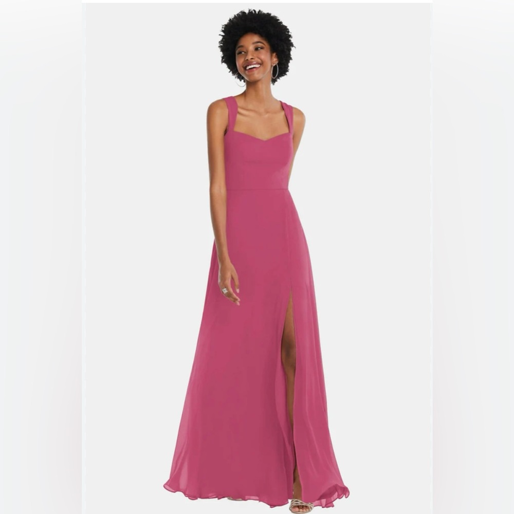 Dress the Population Pink Sweetheart Slit Gown